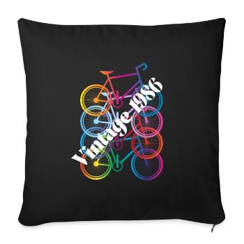Millésime 1986 - Housse de coussin décorative 45 x 45 cm - noir - Devant
