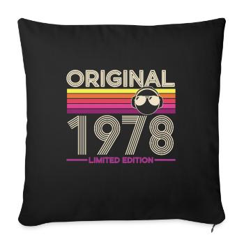 Original 1978 Retro Édition Limitée - Housse de coussin décorative 45 x 45 cm - noir - Devant