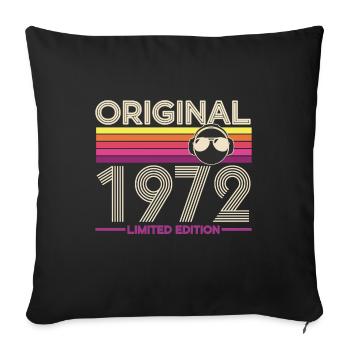 Original 1972 Vintage Edition - Sofa pillowcase 17,3'' x 17,3'' (45 x 45 cm) - black - Front