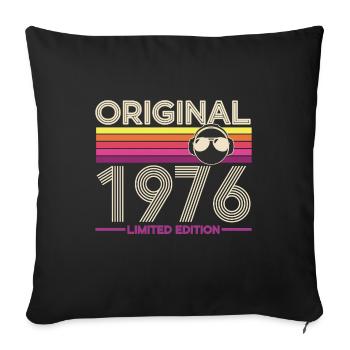 Originale Vintage-Edition von 1976 - Sofakissenbezug 45 x 45 cm - Schwarz - Vorne