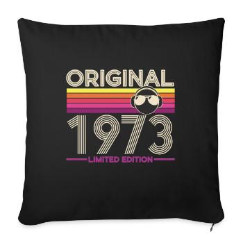 Original 1973 Limited Edition - Sofa pillowcase 17,3'' x 17,3'' (45 x 45 cm) - black - Front