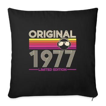 Original 1977 Edition Vintage - Housse de coussin décorative 45 x 45 cm - noir - Devant