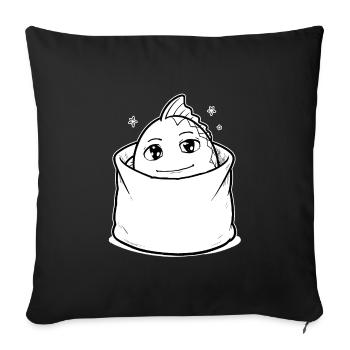 Fish Animal Bag - Sofa pillowcase 17,3'' x 17,3'' (45 x 45 cm) - black - Front