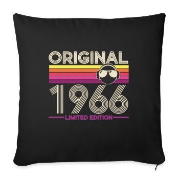 Original 1966 Limited Edition Retro - Sofa pillowcase 17,3'' x 17,3'' (45 x 45 cm) - black - Front