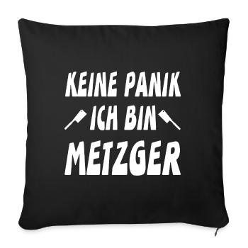 Metzger - Sofakissenbezug 45 x 45 cm - Schwarz - Vorne