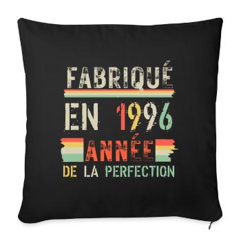 Fabriqué en 1926 Année de Perfection - Housse de coussin décorative 45 x 45 cm - noir - Devant