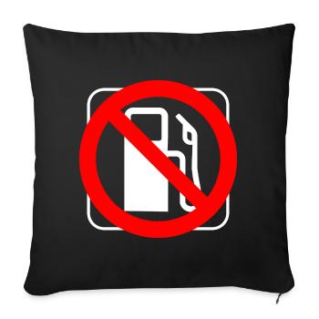 Graphique sur l’interdiction des prix du diesel à essence - Housse de coussin décorative 45 x 45 cm - noir - Devant