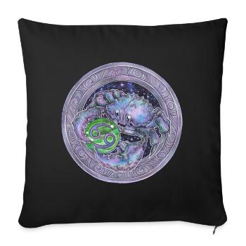 Zodiac Sign Zodiac Cancer Cancer Gift - Sofa pillowcase 17,3'' x 17,3'' (45 x 45 cm) - black - Front