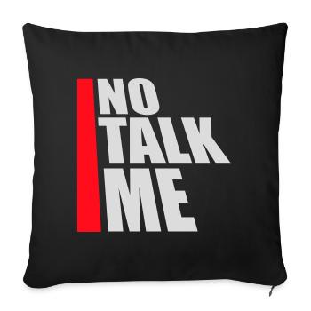 Pas de discours introverti antisocial drôle - Housse de coussin décorative 45 x 45 cm - noir - Devant