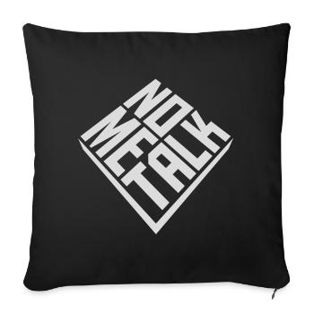 Pas d’humeur introvertie antisociale à me parler - Housse de coussin décorative 45 x 45 cm - noir - Devant