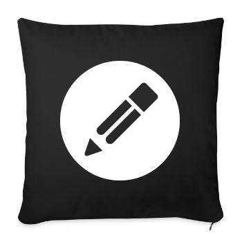 Crayon - Housse de coussin décorative 45 x 45 cm - noir - Devant