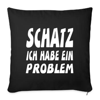 Schatz - Sofakissenbezug 45 x 45 cm - Schwarz - Vorne