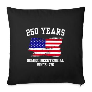 Demi-quinquantième anniversaire des États-Unis 250 - Housse de coussin décorative 45 x 45 cm - noir - Devant
