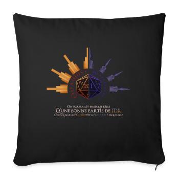 L'équilibre entre le "Ouais" et le "Bouh" - Housse de coussin décorative 45 x 45 cm - noir - Devant