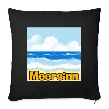 MEERSINN – AMBIANCE PLAGE, VACANCES ET SOLEIL ! 🏖️ - Housse de coussin décorative 45 x 45 cm - noir - Devant