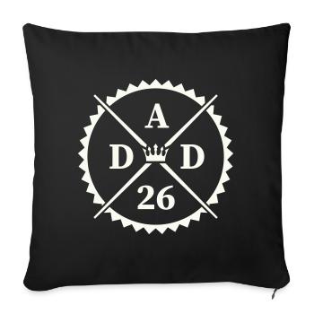 dad_26- - Sofakissenbezug 45 x 45 cm - Schwarz - Vorne