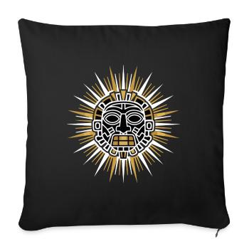 Mayan Inca Sun Radiant White Gold Divine Totem - Sofa pillowcase 17,3'' x 17,3'' (45 x 45 cm) - black - Front