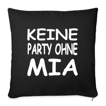 Mia - Sofakissenbezug 45 x 45 cm - Schwarz - Vorne