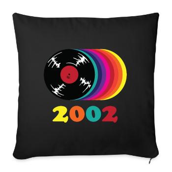 Vintage 2002 - Sofa pillowcase 17,3'' x 17,3'' (45 x 45 cm) - black - Front