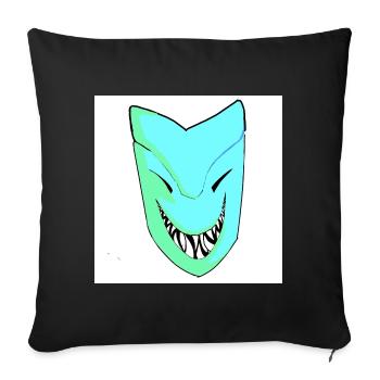 Smiling mask in gradient - Sofa pillowcase 17,3'' x 17,3'' (45 x 45 cm) - black - Front