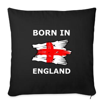 Born in England Flag Art - Sofa pillowcase 17,3'' x 17,3'' (45 x 45 cm) - black - Front
