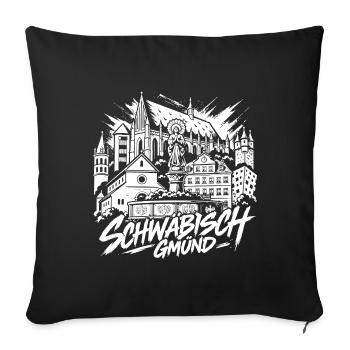 Schwäbisch Gmünd Motiv 5 - Streetstyle - Sofakissenbezug 45 x 45 cm - Schwarz - Vorne