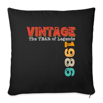 Millésime 1986 - Housse de coussin décorative 45 x 45 cm - noir - Devant