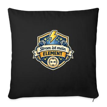 Strom ist mein Element - Sofakissenbezug 45 x 45 cm - Schwarz - Vorne