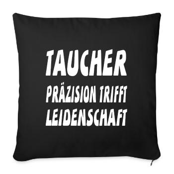 Taucher - Sofakissenbezug 45 x 45 cm - Schwarz - Vorne