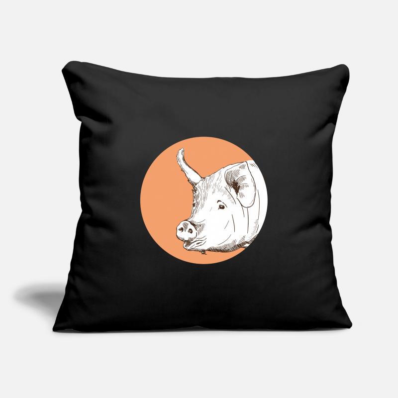 Cochon Housse de coussin décorative 45 x 45 cm