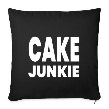 Gâteau - Housse de coussin décorative 45 x 45 cm - noir - Devant
