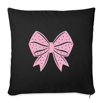 Cheer bow - Sofa pillowcase 17,3'' x 17,3'' (45 x 45 cm) - black - Front