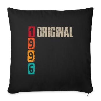Millésime 1996 - Housse de coussin décorative 45 x 45 cm - noir - Devant