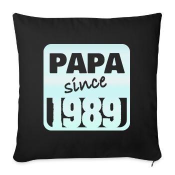 Papa seit 1984 - Sofakissenbezug 45 x 45 cm - Schwarz - Vorne