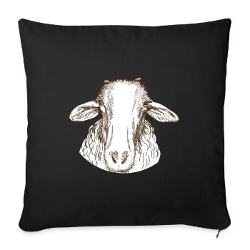 Mouton - Housse de coussin décorative 45 x 45 cm - noir - Devant