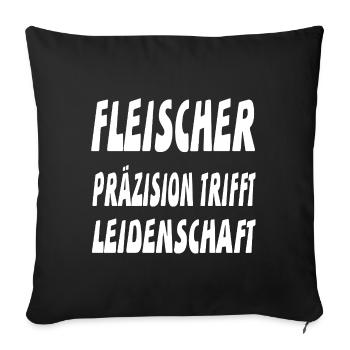 Fleischer - Sofakissenbezug 45 x 45 cm - Schwarz - Vorne