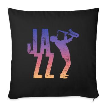 Jazz Retro - Sofa pillowcase 17,3'' x 17,3'' (45 x 45 cm) - black - Front