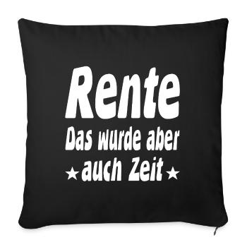 Rente - Sofakissenbezug 45 x 45 cm - Schwarz - Vorne