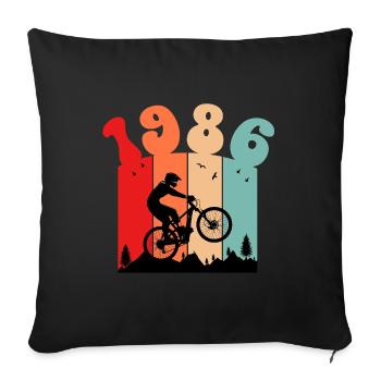 Millésime 1986 - Housse de coussin décorative 45 x 45 cm - noir - Devant