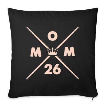 Mom 26 - Sofa pillowcase 17,3'' x 17,3'' (45 x 45 cm) - black - Front