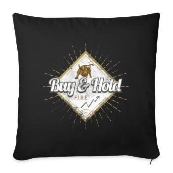 Conception d’achat et de conservation pour investisseur et trader - Housse de coussin décorative 45 x 45 cm - noir - Devant