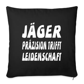Jäger - Sofakissenbezug 45 x 45 cm - Schwarz - Vorne