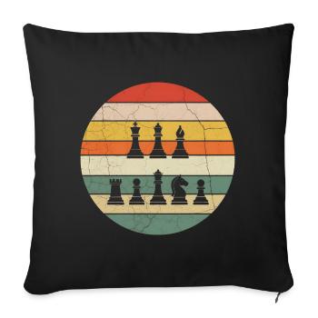 Chess Player Humor Chess Gift - Sofa pillowcase 17,3'' x 17,3'' (45 x 45 cm) - black - Front