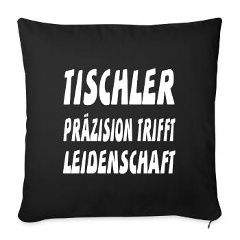 Tischler - Sofakissenbezug 45 x 45 cm - Schwarz - Vorne