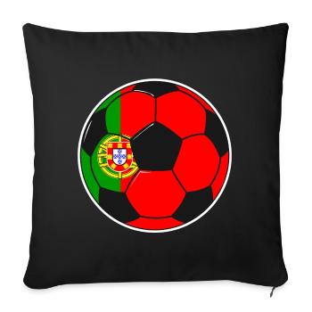 Équipe de football du Portugal - Housse de coussin décorative 45 x 45 cm - noir - Devant
