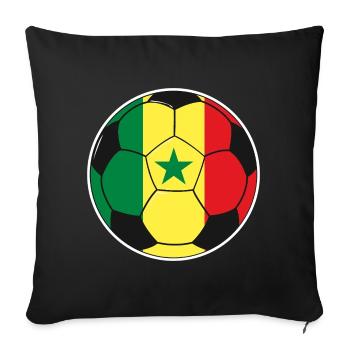 Football team Senegal - Sofa pillowcase 17,3'' x 17,3'' (45 x 45 cm) - black - Front