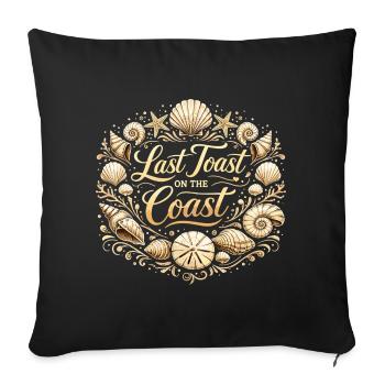Last Toast on the Coast – Filigreer Bachelor Party Sea - Sofa pillowcase 17,3'' x 17,3'' (45 x 45 cm) - black - Front