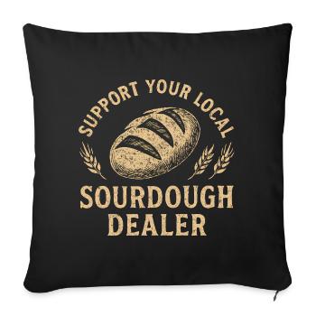 Baking Baker Baker Sourdough Bread Gift Idea - Sofa pillowcase 17,3'' x 17,3'' (45 x 45 cm) - black - Front