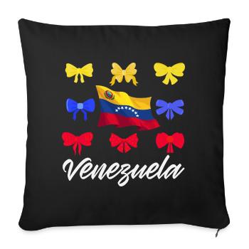 Venezuela Flagge Stolz & Heimat Venezuela - Sofakissenbezug 45 x 45 cm - Schwarz - Vorne
