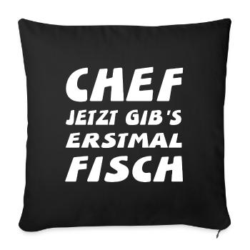 Chef - Sofakissenbezug 45 x 45 cm - Schwarz - Vorne